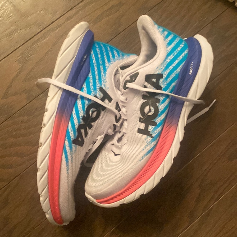 Hoka Blue and Pink Women's Sneakers